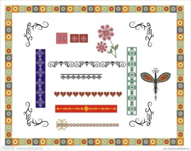花纹花框失量图