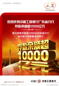 工商银行存款超万亿元海报