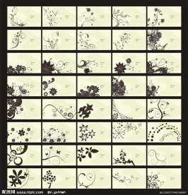 花纹名片模板