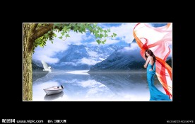 美女风景 丝巾时尚