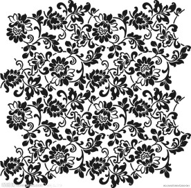 黑白底花
