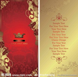 欧式金色花纹