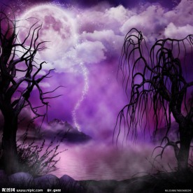 浪漫背景 湖水 云彩