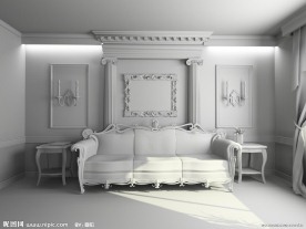 酒店客房效果图