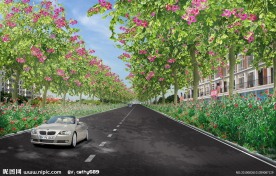 道路景观效果图