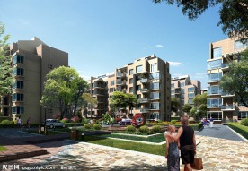 高档小区景观效果图