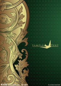 精美 欧洲花纹 金色花纹