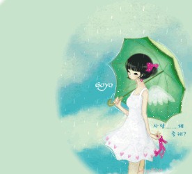 韩版banner 撑伞MM