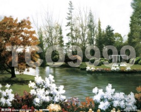 油画 手绘油画 城市风光(50x40厘米)