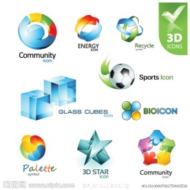3D立体LOGO矢量素材
