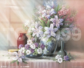 油画 手绘油画 花卉静物(26x21厘米)