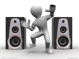 3d小人 喇叭 跳舞