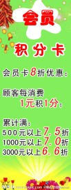 会员积分卡模板 X展架设计模板图