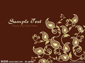 咖啡色欧式古典花纹 底纹