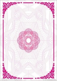 粉色防伪证书纹