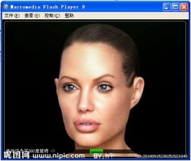 女人头部360度旋转动画