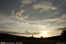 夕阳天空景色