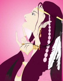 美女精灵矢量图