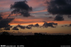 夕阳天空景色