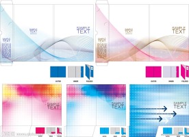 企业文件夹设计 动感曲线