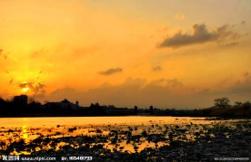 黄昏 美丽 的夕阳