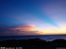 海岸晚霞