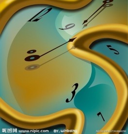 商业插画 变形时钟