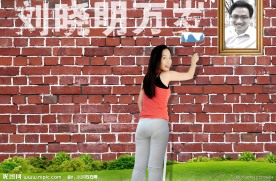 砖墙美术字