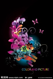 梦幻花纹 玻璃花 蝴蝶