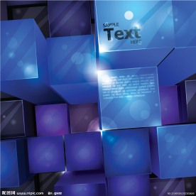 动感立体方块背景