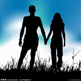 剪影 牵手（合层）