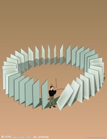 商业插画 多米诺