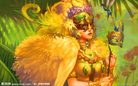 高清游戏黄金面具美女面具