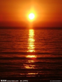 夕阳海景