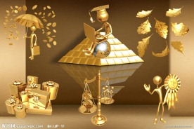 3D黄金人物封面