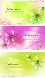 展板模板 背景花纹