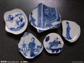 清 康熙青花人物标本组图