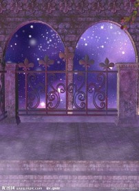 紫色温馨浪漫星光夜 影楼背景