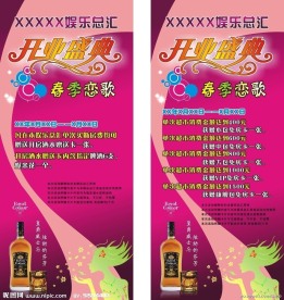 酒吧开业Z展架