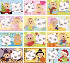 2011日历 可爱儿童卡通日历