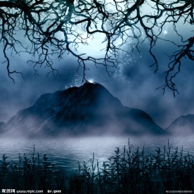 科幻世界 影楼背景 湖水 树枝