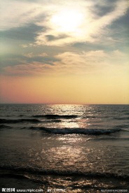 夕阳海景