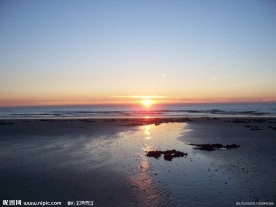 夕阳海景