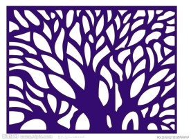 镂空雕刻图镂空隔断通花图 树形镂空图