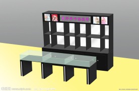 美甲柜台效果图