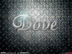 Photoshop制作银白色的金属质感文字