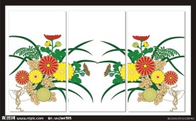 小花无框画