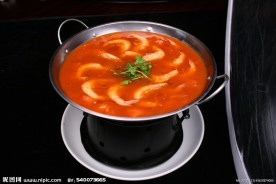 锅仔西红柿烩鲜虾