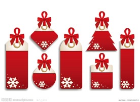 圣诞标签 蝴蝶结