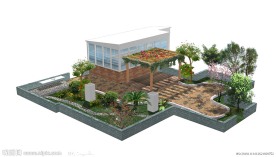 花园景观设计效果图